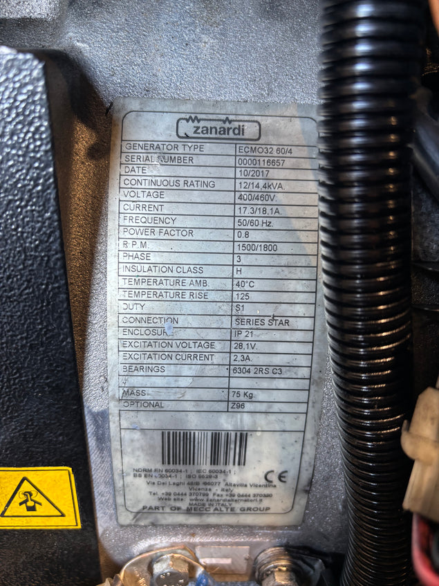 Groupe électrogène MG 11.5DT 10.2KVA pour bateau 1500RPM