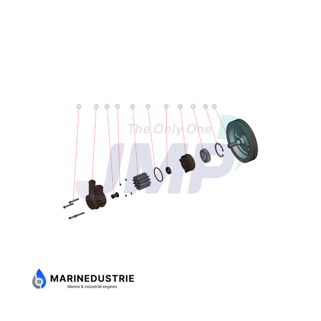 Impellerpomp - Volvo Penta 4.3/5.0/5.7GL, 4.3/5.0/5.7GS, 4.3/5.0Gi - 22307636