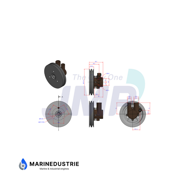 Impellerpomp Volvo Penta 4.3/5.0/5.7GL, 4.3/5.0/5.7GS, 4.3/5.0Gi - 22307636.