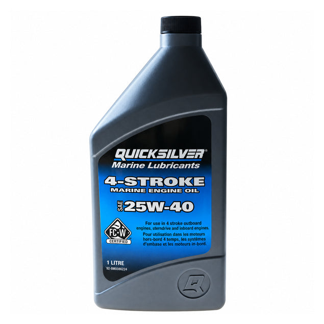 Quicksilver 4-taktolie 25W40 1 L - 92-8M0086223