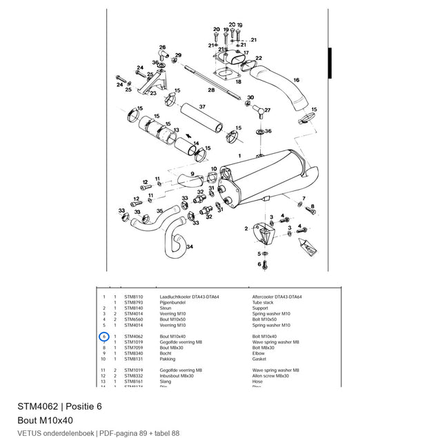 Bout M10x40 - Vetus - STM4062