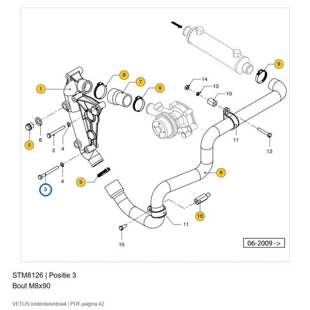 Bout M8x90 - Vetus - STM8126