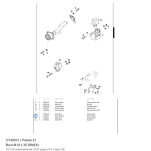 Bout M10 x 35 DIN933 - Vetus - CT40031
