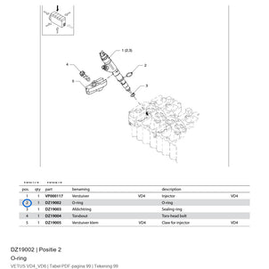 O-ring - Vetus - DZ19002