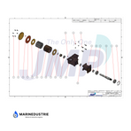Impellerpomp Catterpillar 3408, 3408B, 3412, 3412C, 3412D, 3412E, 3508, 3508B, 3508C, 3512, 3512B, 3516B