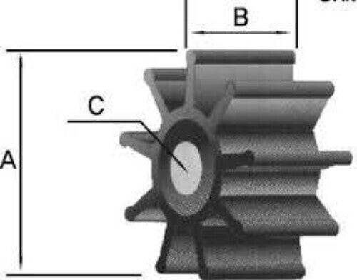 Impeller Vetus M2.05 M2.06 M2.13 M2.18 - STM8076 STM8061