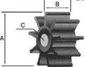 Impeller D1-13 D1-20 D1-30 Volvo Penta - 22222936 804696 897055 875808 3586497 3593659