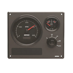 Instr.paneel cpl. beige instr. 0-4000 rpm 12 V - Vetus - MP22KBW2