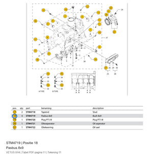 Pasbus (8x9) - Vetus - STM4719