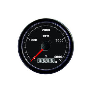 Toeren/urenteller, zwart, 0-4000 rpm - Vetus - TACHB4000
