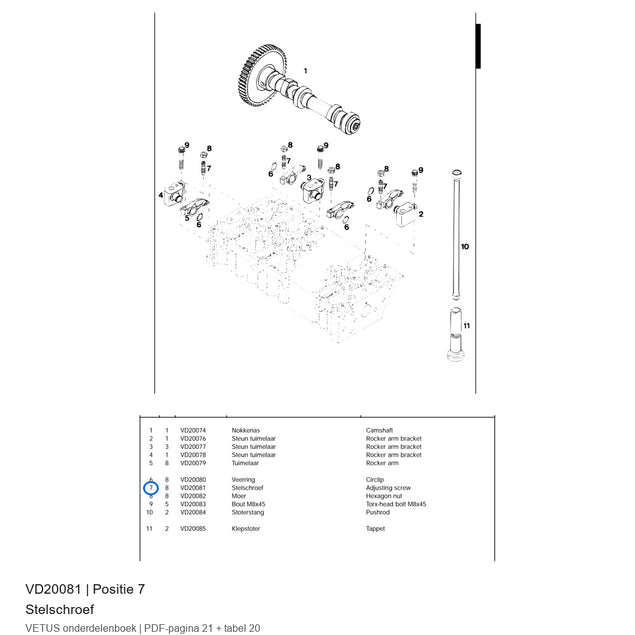 Stelschroef - Vetus - VD20081