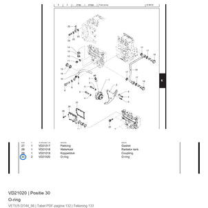 O-ring - Vetus - VD21020